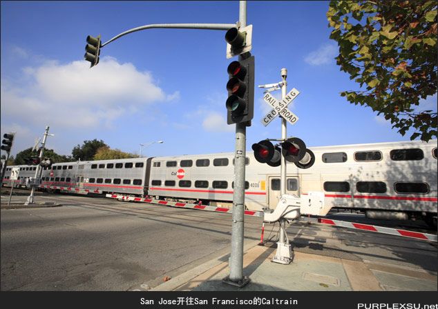 San Jose开往旧金山的Caltrain