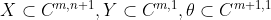 X\subset C^{m,n+1},Y\subset C^{m,1},\theta\subset C^{m+1,1}