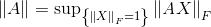 \left \| A \right \|=\textup{sup}_{\left \{ \left \| X \right \|_{F}=1 \right \}}\left \| \emph{A}X \right \|_{F}