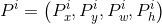 P^{i} = \left ( P_{x}^{i},P_{y}^{i},P_{w}^{i},P_{h}^{i} \right )