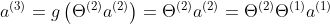 a^{(3)} = g\left (\Theta ^{(2)}a^{(2)} \right )=\Theta ^{(2)}a^{(2)}=\Theta ^{(2)}\Theta ^{(1)}a^{(1)}