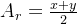 A_{r}=\frac{x+y}{2}