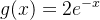 g(x)=2e^{-x}