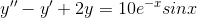 {y}''-{y}'+2y=10e^{-x}sinx