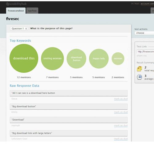 fivesecondtest 25 Tools to Improve Your Websites Usability