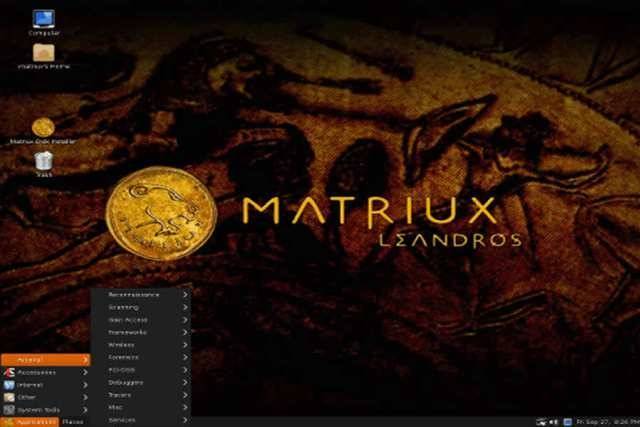 最喜欢的操作系统的黑客 -  Matriux Linux