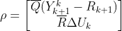 \rho=\begin{bmatrix} \overline{Q}(Y_{k+1}^k-R_{k+1}) \\\overline R \Delta U_k \end{bmatrix}