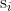 ${{\rm{s}}_i}$