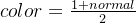 color = \frac{1+normal}{2}