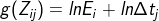 g(Z_{ij})=lnE_{i}+ln\Delta t_{j}