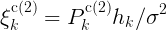 \LARGE \xi_{k}^{\mathrm{c}(2)}=P_{k}^{\mathrm{c}(2)} h_{k} / \sigma^{2}