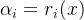 \alpha _{i}=r_{i}(x)