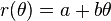 r(\theta) = a+b\theta \,