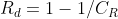 R_{d}=1-1/C_{R}