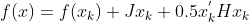 f(x)=f({x_k})+J{x_k}+0.5{x_k^'}H{x_k}