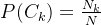 P(C_k) = \frac{N_k}{N}