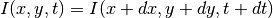 I（x，y，t）= I（x + dx，y + dy，t + dt）