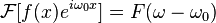 \mathcal{F}[f(x)e^{i \omega_{0} x}]=F(\omega - \omega _0 )