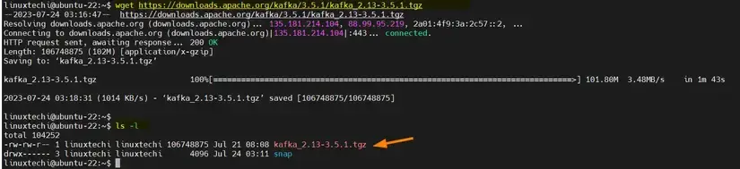 Download-Apache-Kafka-Wget-Command-Ubuntu