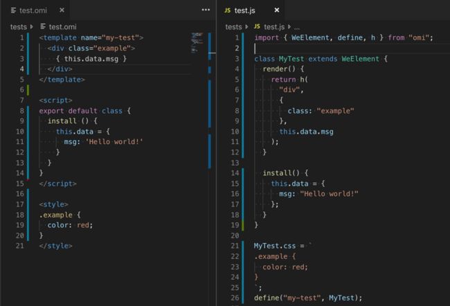 图片描述 React 单文件组件的解决方案 Omil 和 Omi Snippets_第2张图片
