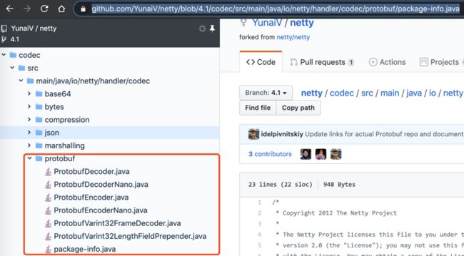 Netty codeprotobuf/code 包