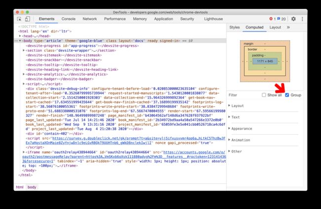 Grouping CSS properties