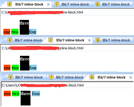 块级元素设置inline-block+*zoom