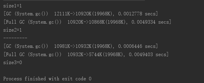 WeakHashMap测试结果