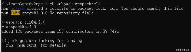 安装codewebpack/code、codewebpack-cli/code