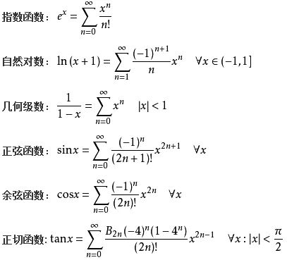 幂级数展开 - 即使现在计算机也是沿用这样的方式进行计算