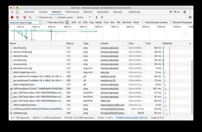 resource-type filter