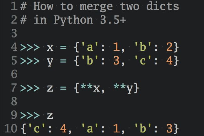 Python技巧字典合并