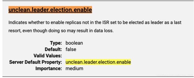 unclean.leader.elect的解释ion.enable