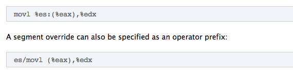 Mac- i386 Operands and Addressing Modes