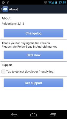 FolderSync ：The various features and how to use them