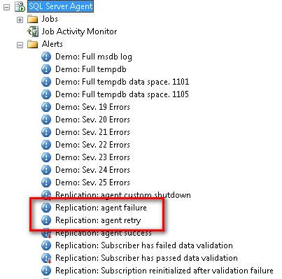 Customized Alerts for SQL Server Transactional Replication