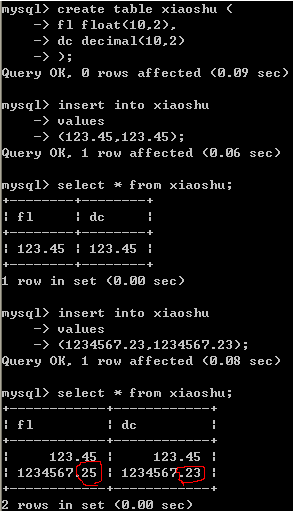 mysql基础之基本数据类型