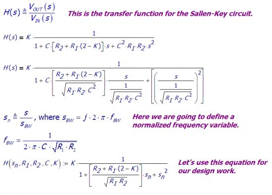 Active Low-Pass Filter Design 低通滤波器设计