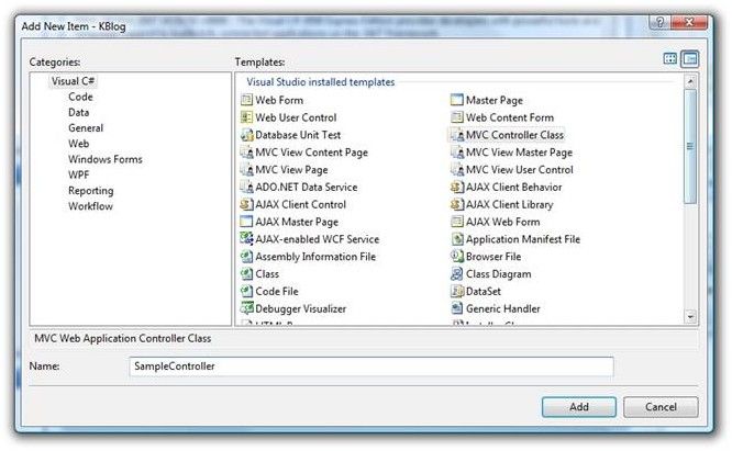 【翻译】使用ASP.NET MVC 和LINQ建立一个简单的博客 - Part 2