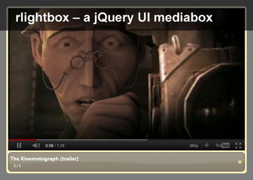 rlightbox – A jQuery UI Mediabox