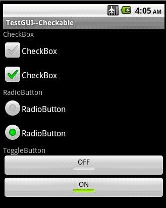 Android 中文API （33） —— Checkable