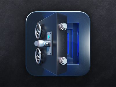 Chrome Metallic safe icon design