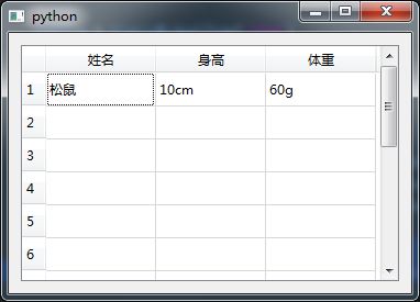 pyqt QTableWidget的使用