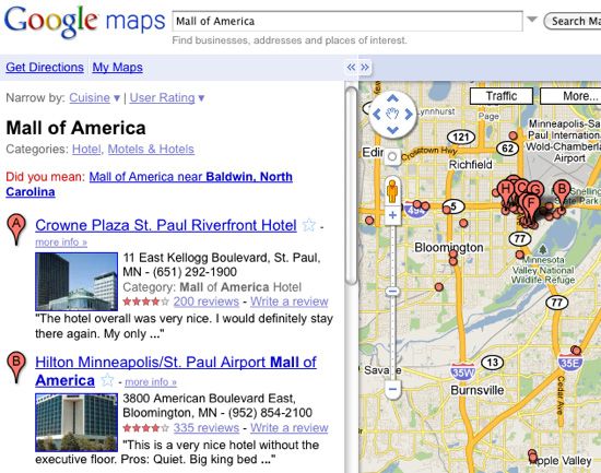 Mall of America Did You Mean 屏幕截图