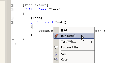 TestDriven.NET – 快速入门