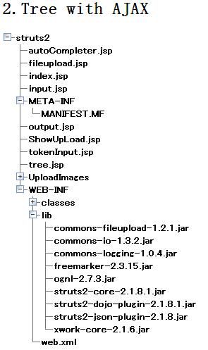 stuts2中tree的实现