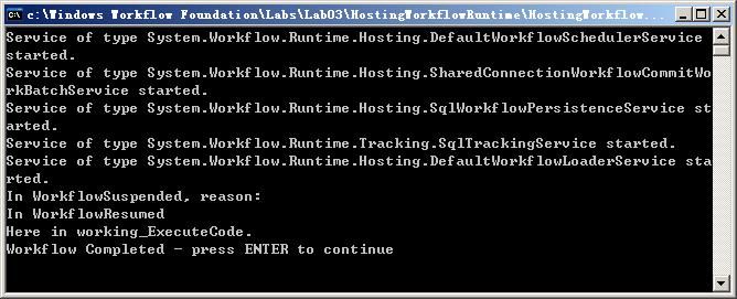 Windows Workflow HOL学习笔记（九）：Hosting the Workflow Runtime