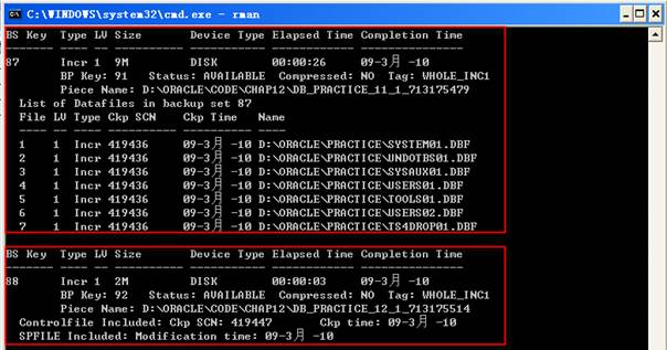 14.Oracle10g服务器管理恢复--RMAN备份(练习21.22.23)