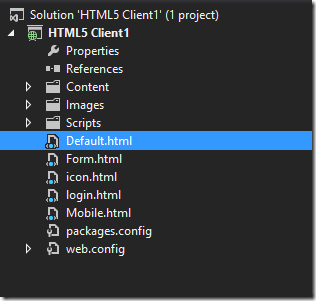 使用Visual Studio 2012 开发 Html5 应用