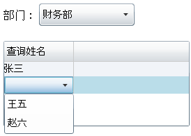 DataGrid 内嵌ComboBox动态数据联动